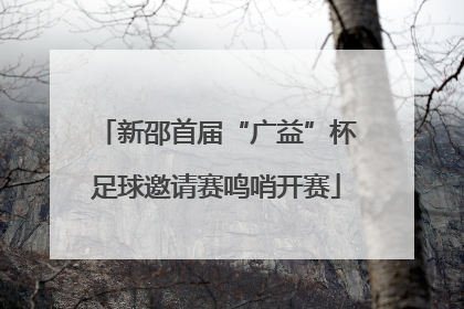 新邵首届“广益”杯足球邀请赛鸣哨开赛