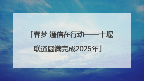 春梦 通信在行动——十堰联通圆满完成2025年