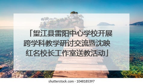 望江县雷阳中心学校开展跨学科教学研讨交流暨沈映红名校长工作室送教活动