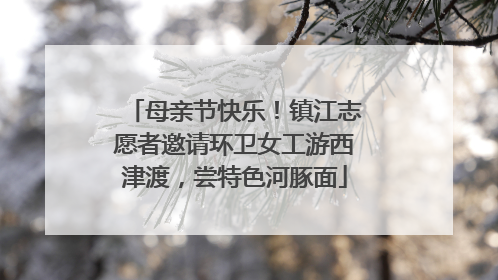 母亲节快乐！镇江志愿者邀请环卫女工游西津渡，尝特色河豚面