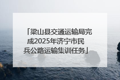 梁山县交通运输局完成2025年济宁市民兵公路运输集训任务