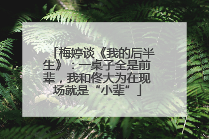 梅婷谈《我的后半生》：一桌子全是前辈，我和佟大为在现场就是“小辈”