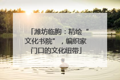潍坊临朐：精绘“文化书院”，编织家门口的文化纽带