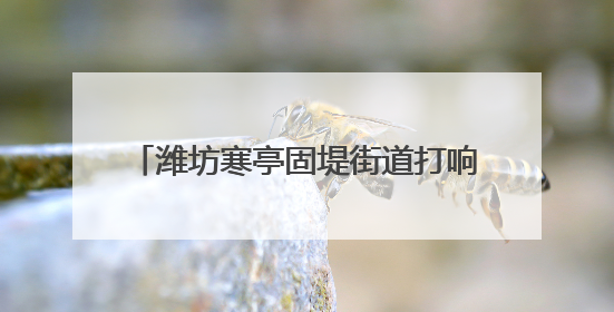 潍坊寒亭固堤街道打响人居环境整治攻坚战
