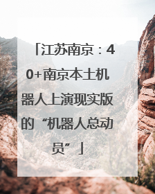 江苏南京：40+南京本土机器人上演现实版的“机器人总动员”