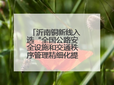 沂南铜新线入选“全国公路安全设施和交通秩序管理精细化提升精品工程”