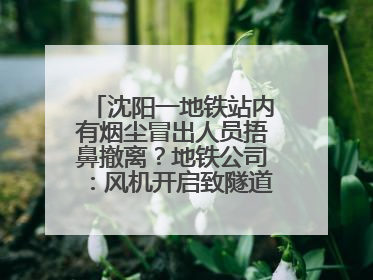 沈阳一地铁站内有烟尘冒出人员捂鼻撤离？地铁公司：风机开启致隧道灰尘飘散至站内