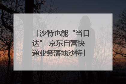 沙特也能“当日达” 京东自营快递业务落地沙特