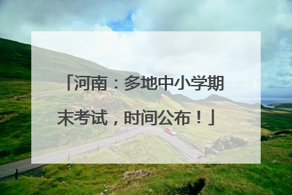 河南：多地中小学期末考试，时间公布！