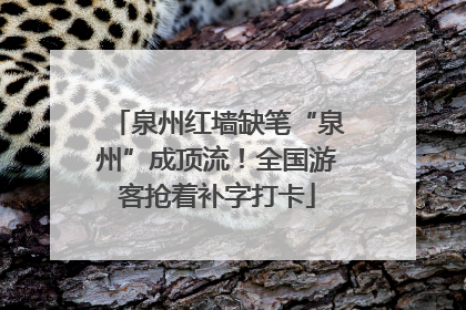 泉州红墙缺笔“泉州”成顶流！全国游客抢着补字打卡