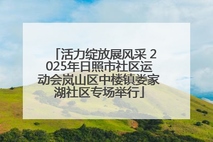 活力绽放展风采 2025年日照市社区运动会岚山区中楼镇娄家湖社区专场举行
