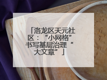 洛龙区天元社区：“小网格”书写基层治理“大文章”