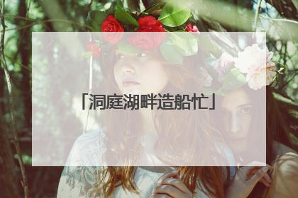 洞庭湖畔造船忙