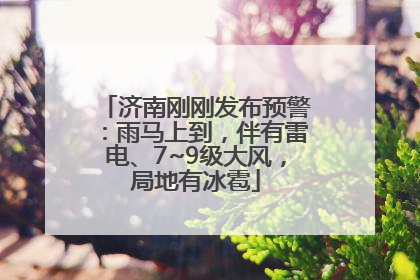 济南刚刚发布预警：雨马上到，伴有雷电、7~9级大风，局地有冰雹
