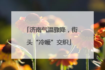济南气温骤降，街头“冷暖”交织