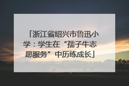 浙江省绍兴市鲁迅小学：学生在“孺子牛志愿服务”中历练成长