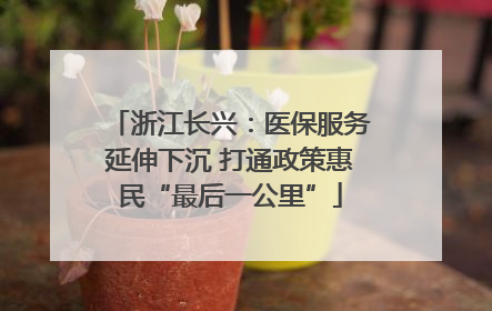 浙江长兴：医保服务延伸下沉 打通政策惠民“最后一公里”