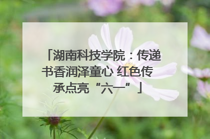 湖南科技学院：传递书香润泽童心 红色传承点亮“六一”