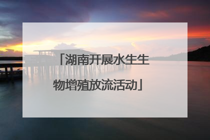湖南开展水生生物增殖放流活动