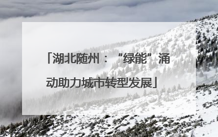 湖北随州：“绿能”涌动助力城市转型发展