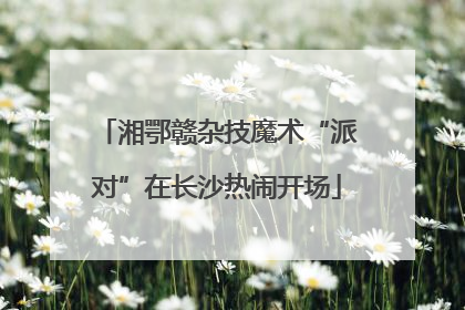 湘鄂赣杂技魔术“派对”在长沙热闹开场