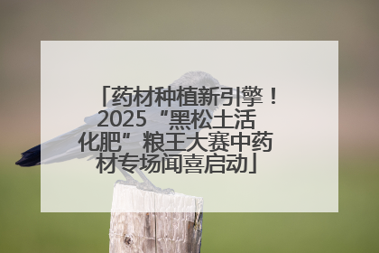 药材种植新引擎！2025“黑松土活化肥”粮王大赛中药材专场闻喜启动