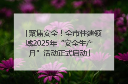 聚焦安全！全市住建领域2025年“安全生产月”活动正式启动