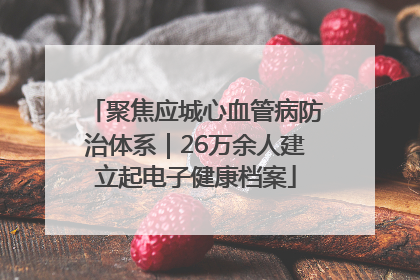 聚焦应城心血管病防治体系｜26万余人建立起电子健康档案