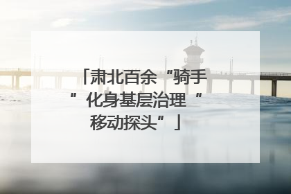 肃北百余“骑手”化身基层治理“移动探头”