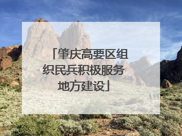 肇庆高要区组织民兵积极服务地方建设