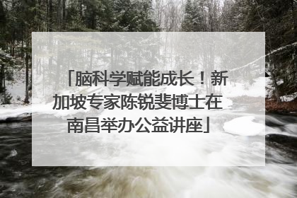 脑科学赋能成长！新加坡专家陈锐斐博士在南昌举办公益讲座