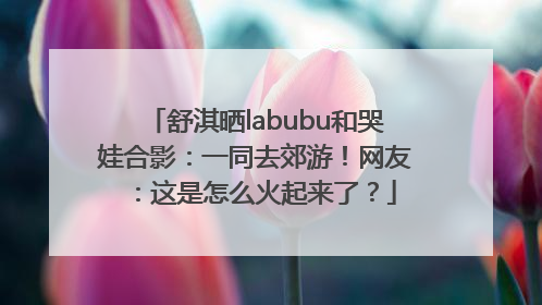 舒淇晒labubu和哭娃合影：一同去郊游！网友：这是怎么火起来了？