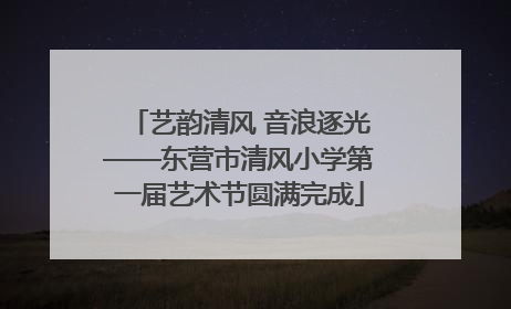 艺韵清风 音浪逐光——东营市清风小学第一届艺术节圆满完成