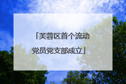 芙蓉区首个流动党员党支部成立