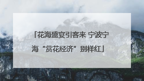 花海盛宴引客来 宁波宁海“赏花经济”别样红