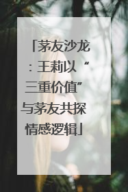 茅友沙龙：王莉以“三重价值”与茅友共探情感逻辑