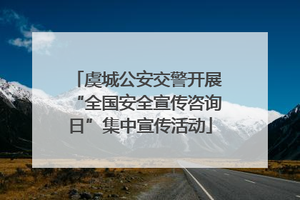 虞城公安交警开展“全国安全宣传咨询日”集中宣传活动