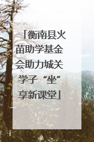 衡南县火苗助学基金会助力城关学子“坐”享新课堂