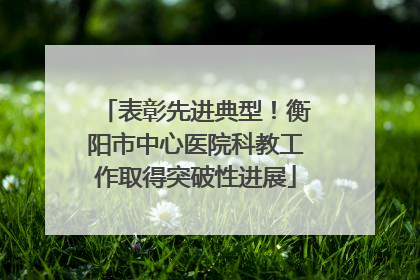 表彰先进典型！衡阳市中心医院科教工作取得突破性进展