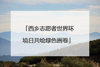 西乡志愿者世界环境日共绘绿色画卷
