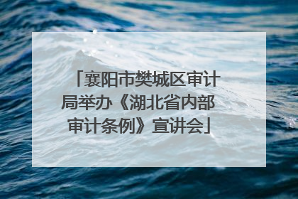 襄阳市樊城区审计局举办《湖北省内部审计条例》宣讲会