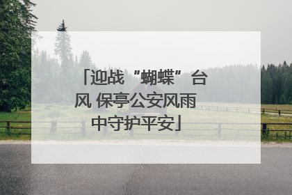 迎战“蝴蝶”台风 保亭公安风雨中守护平安