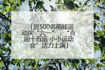 近500名萌娃运动庆“六一”，“喜迎十五运 小小运动会”活力上演