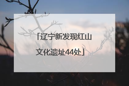 辽宁新发现红山文化遗址44处