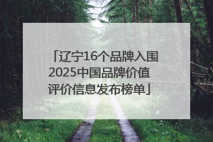 辽宁16个品牌入围2025中国品牌价值评价信息发布榜单