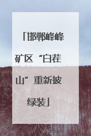 邯郸峰峰矿区“白茬山”重新披绿装