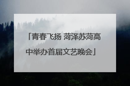 青春飞扬 菏泽苏菏高中举办首届文艺晚会
