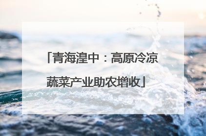 青海湟中：高原冷凉蔬菜产业助农增收