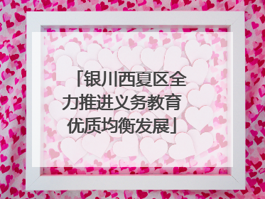 银川西夏区全力推进义务教育优质均衡发展