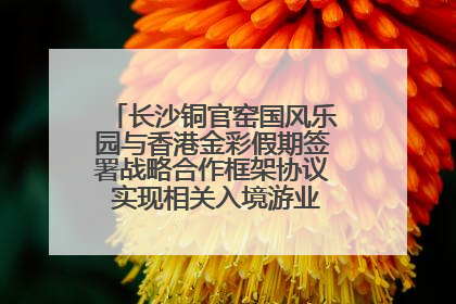 长沙铜官窑国风乐园与香港金彩假期签署战略合作框架协议 实现相关入境游业务增收超亿元